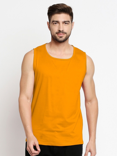 

Blacksmith Men Gold-Toned Raw Edge Training or Gym T-shirt