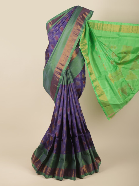 

Pothys Violet & Green Zari Art Silk Saree