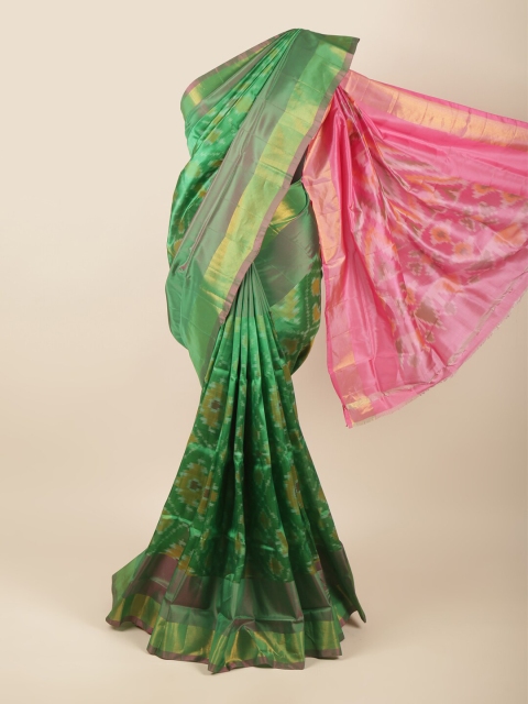 

Pothys Green & Pink Zari Art Silk Saree