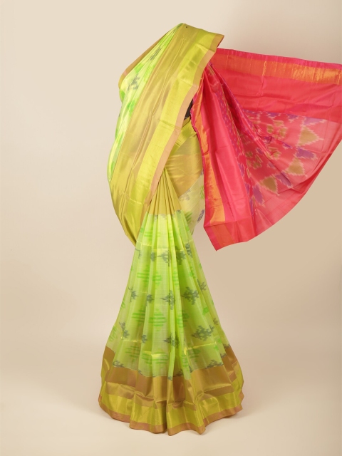

Pothys Green & Pink Zari Art Silk Saree