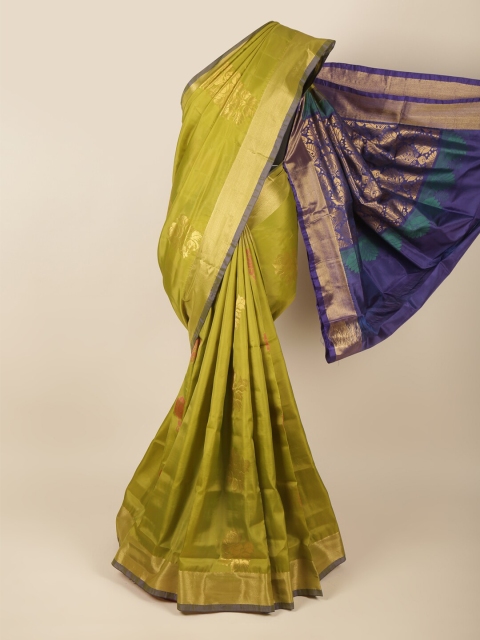 

Pothys Green & Blue Woven Design Zari Art Silk Saree