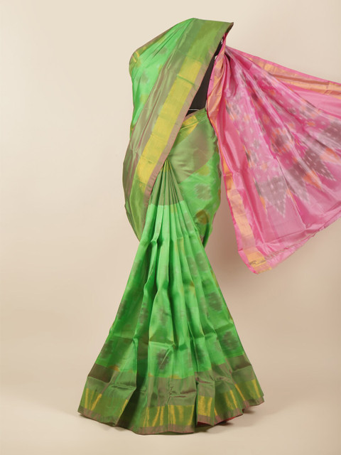 

Pothys Green & Pink Woven Design Zari Art Silk Saree