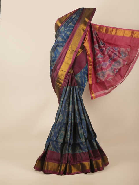 

Pothys Blue & Magenta Zari Art Silk Saree