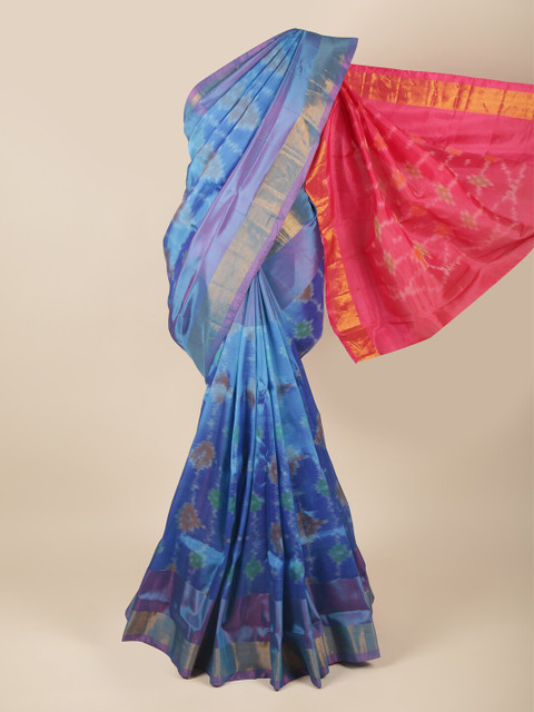 

Pothys Blue & Magenta Zari Art Silk Saree