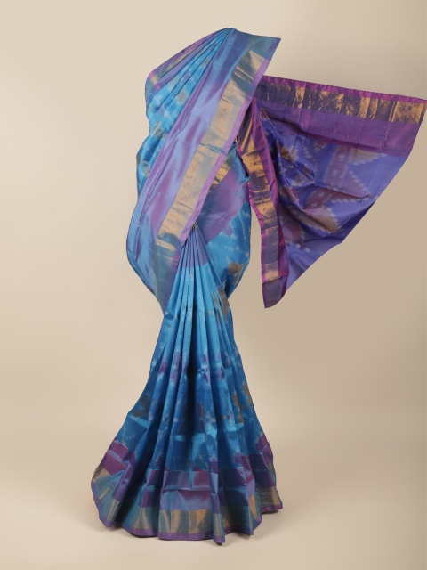 

Pothys Blue & Purple Woven Design Zari Art Silk Saree