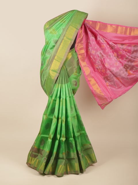 

Pothys Green & Pink Zari Art Silk Saree