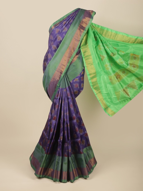 

Pothys Violet & Green Zari Art Silk Saree