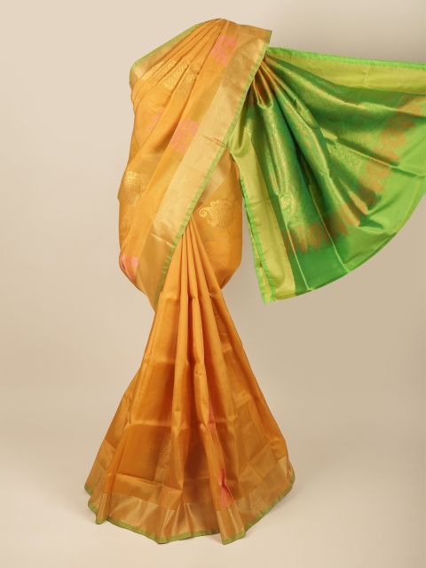 

Pothys Mustard & Green Woven Design Art Silk Saree