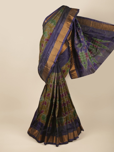 

Pothys Green & Blue Zari Art Silk Saree