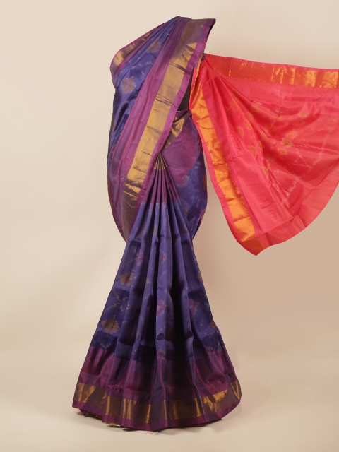 

Pothys Violet & Pink Zari Art Silk Saree