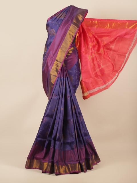 

Pothys Violet & Magenta Zari Art Silk Saree