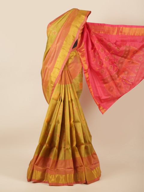 

Pothys Green & Pink Zari Art Silk Saree