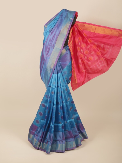 

Pothys Blue & Pink Zari Art Silk Saree