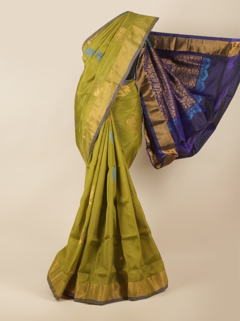 

Pothys Green & Blue Woven Design Art Silk Saree