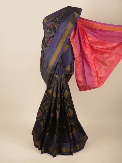 

Pothys Black & Magenta Zari Art Silk Saree