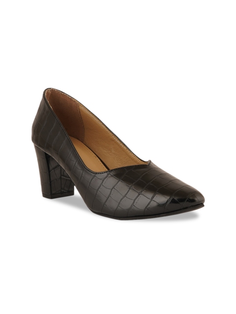 

pelle albero Women Black Textured Block Pumps