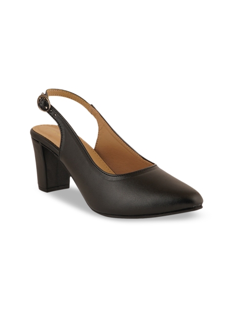 

pelle albero Black Block Pumps with Buckles