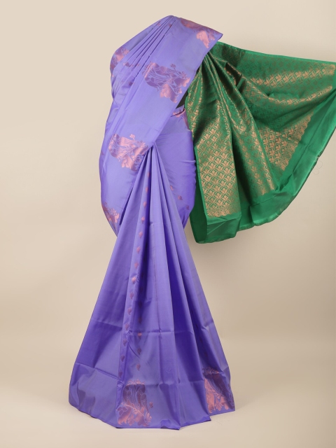 

Pothys Lavender & Green Floral Zari Art Silk Saree