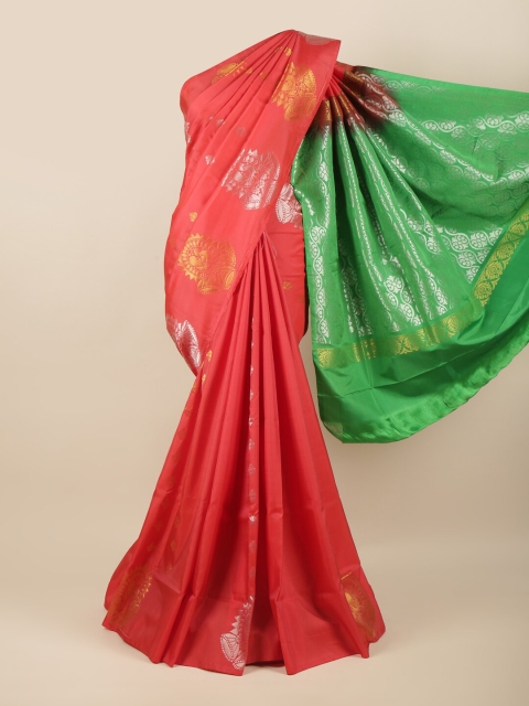 

Pothys Red & Green Woven Design Art Silk Saree