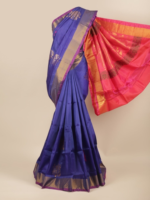 

Pothys Blue & Pink Ethnic Motifs Zari Art Silk Saree
