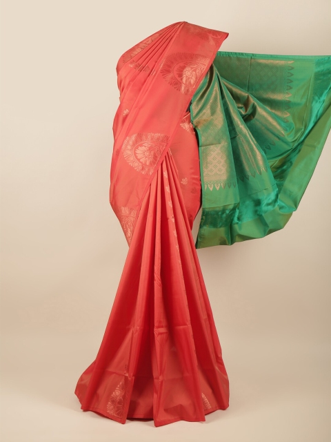 

Pothys Coral & Pink Woven Design Art Silk Saree