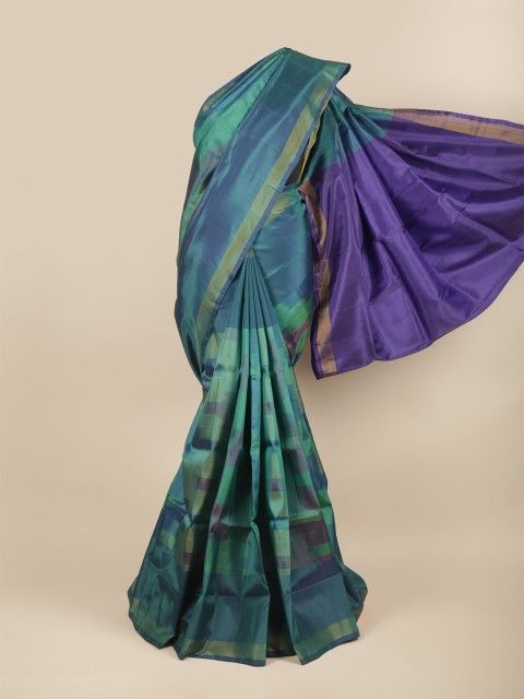 

Pothys Green & Purple Woven Design Art Silk Saree