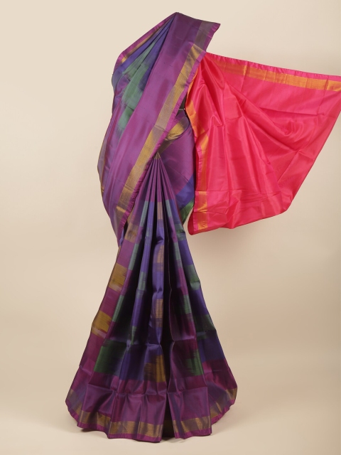 

Pothys Blue & Pink Zari Art Silk Saree