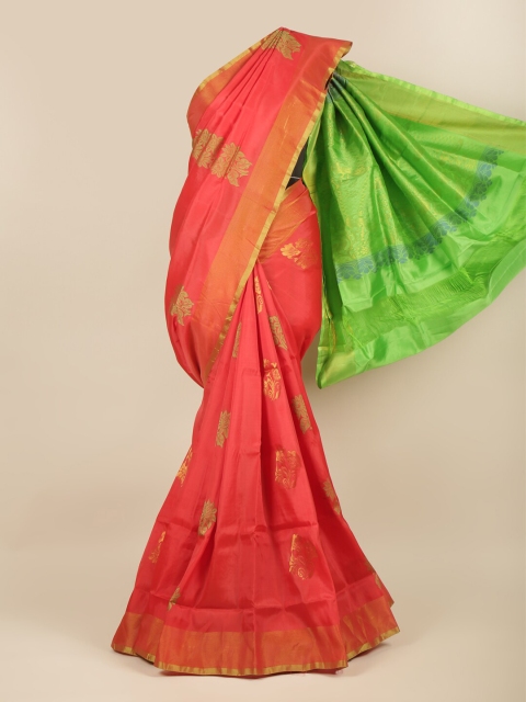 

Pothys Red & Green Ethnic Motifs Zari Art Silk Saree