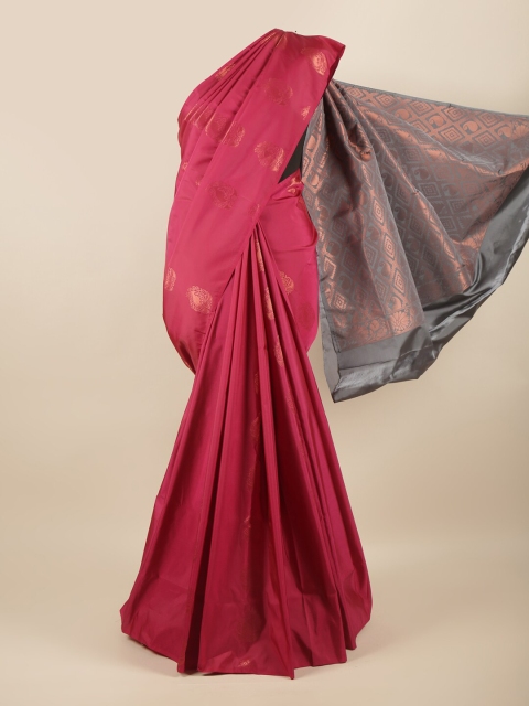 

Pothys Pink & Grey Woven Design Art Silk Saree