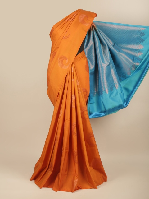 

Pothys Orange & Blue Zari Art Silk Saree