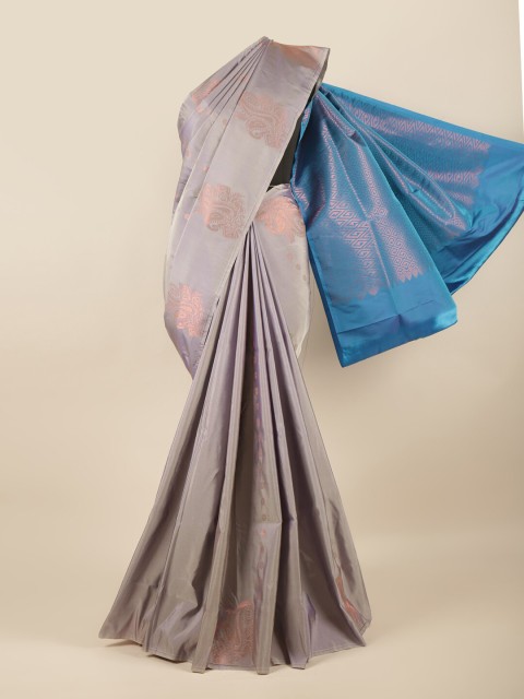 

Pothys Lavender & Blue Ethnic Motifs Zari Art Silk Saree
