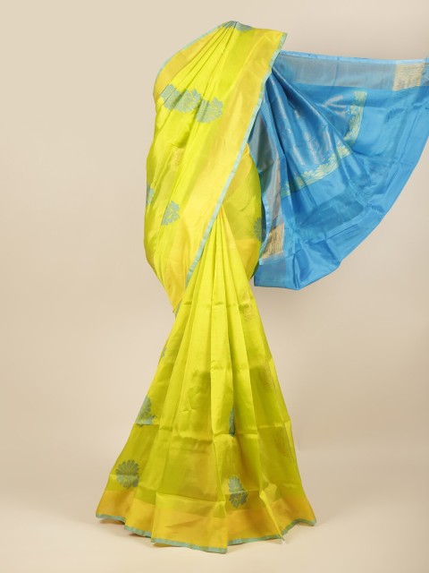 

Pothys Green & Blue Woven Design Zari Art Silk Saree