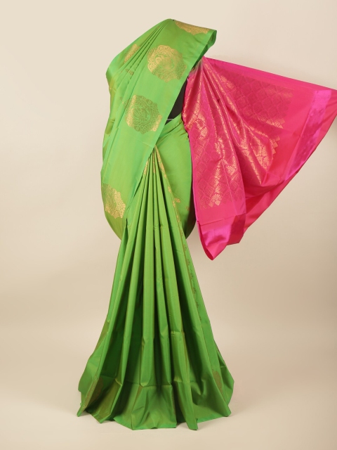 

Pothys Green & Pink Woven Design Art Silk Saree