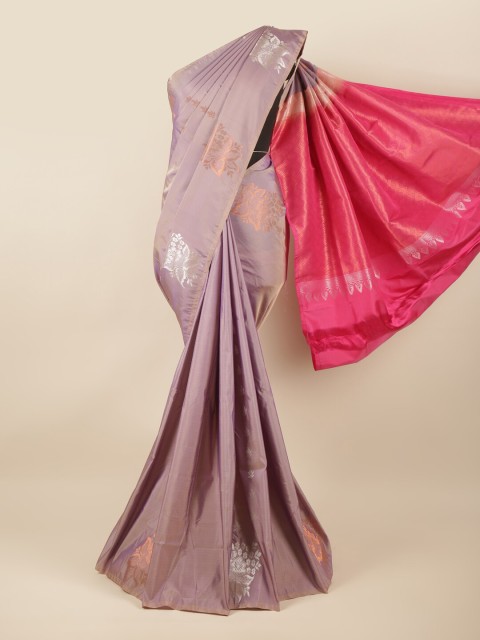 

Pothys Lavender & Fuchsia Ethnic Motifs Zari Art Silk Saree