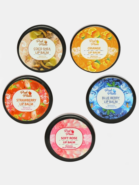 

Pink Plums Set of 5 Multi Lip Balm 10 Ml