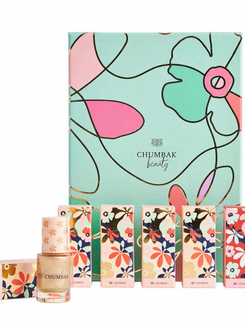 

Chumbak Set of 6 Vegan Happy Nails Metallics Nail Paints Kit, Multi