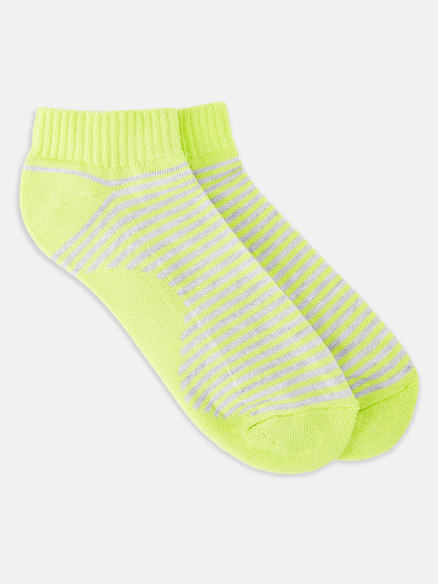 

Ajile by Pantaloons Women Lime Green & Grey Striped Ankle-Length Socks
