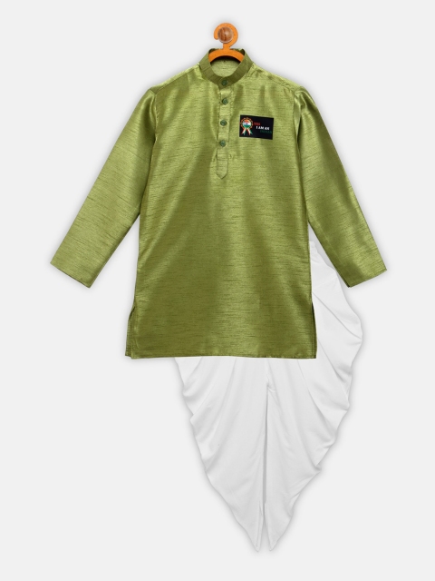 

MAXENCE Boys Green Kurta with Dhoti Pants