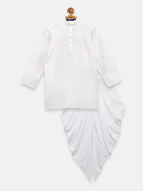 

MAXENCE Boys White Kurta with Dhoti Pants