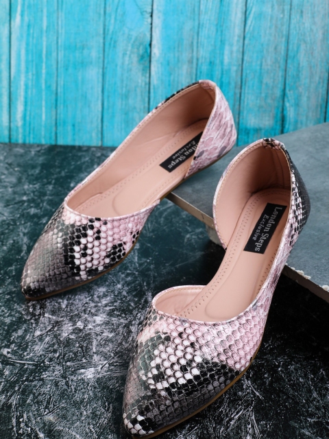 

LONDON STEPS Women Pink Printed Ballerinas Flats