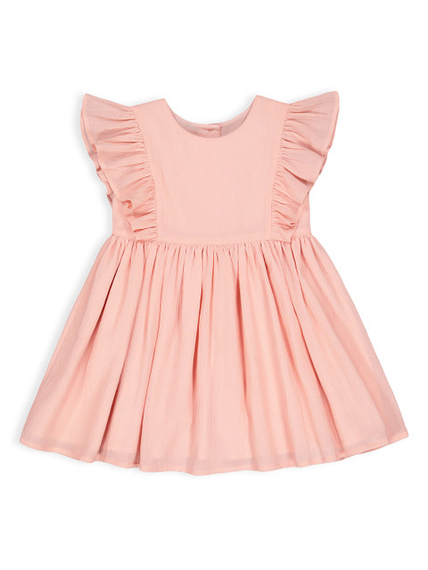 

mothercare Girls Pink Solid Fit & Flare Dresses