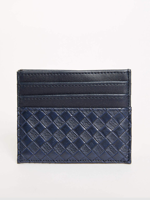 

DeFacto Men Navy Blue Geometric Textured Card Holder