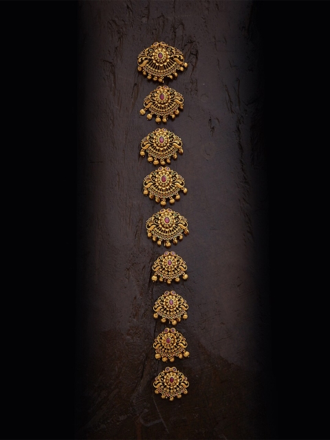 

Kushal's Fashion Jewellery Women Gold-Toned & Maroon Embellished Hair Accessory