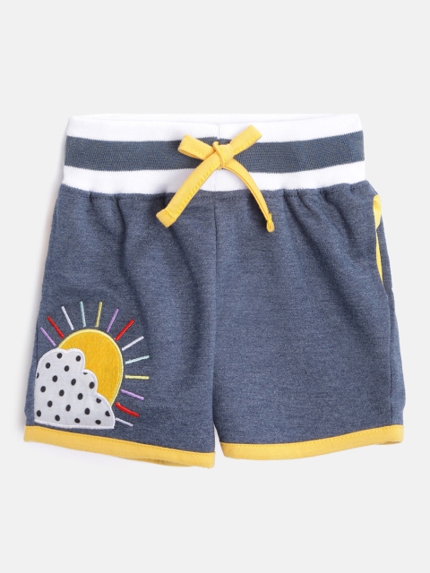 

GAME BEGINS Girls Navy Blue Applique Detail Shorts