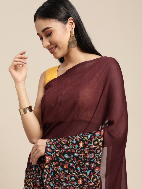 

KALINI Magenta Poly Georgette Casual Saree