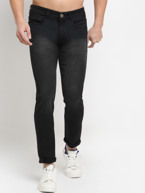

Rodamo Men Black Slim Fit Heavy Fade Stretchable Jeans