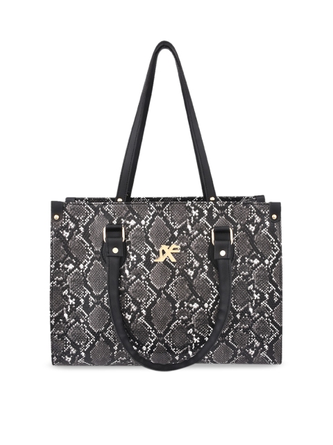 

SXF SPEED X FASHION Black Ethnic Motifs Textured PU Structured Handheld Bag