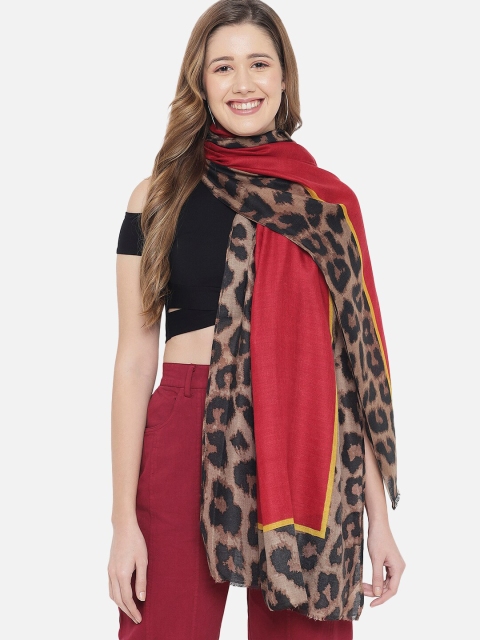 

Orchid Blues Women Maroon & Beige Printed Stole