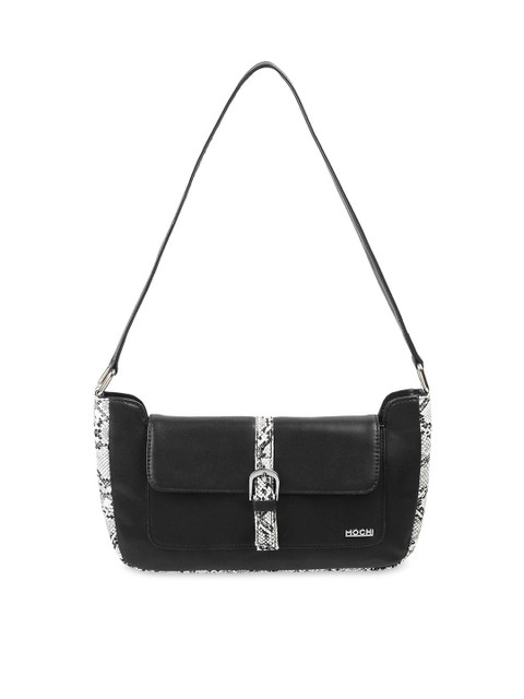 

Mochi Black Embellished Half Moon Shoulder Bag
