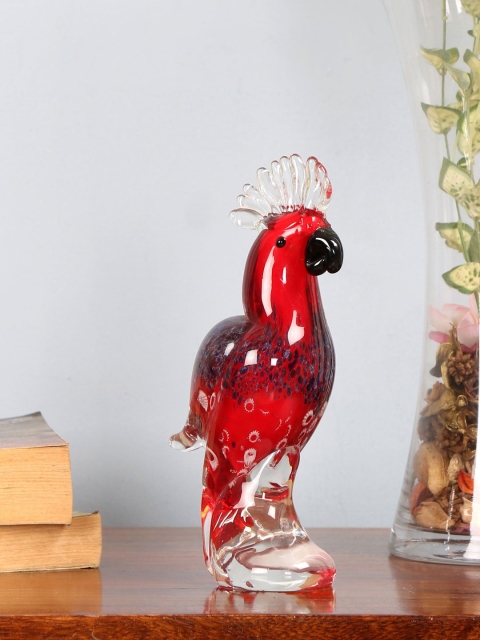 

Athome by Nilkamal Red & Black Kingfisher Showpiece